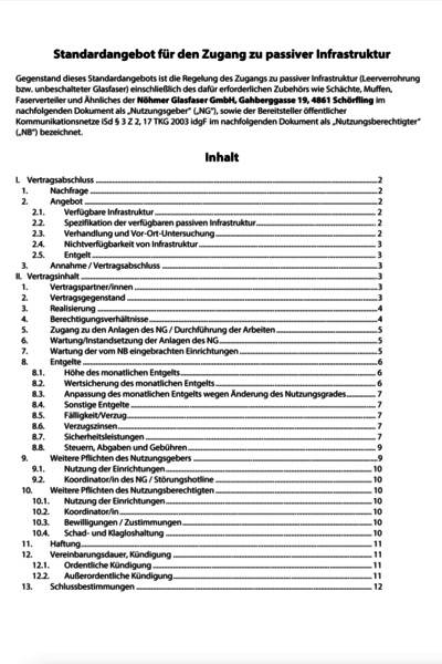 Standardangebot Leerrohr 3